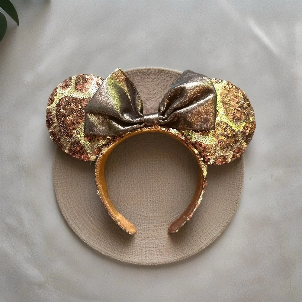 Disney Brown and Gold Kids Mouse Ears Headband